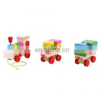 Dropshipping Educational Wooden Train Shape Building Blocks Toy Baby Early Learning Toy photo-3