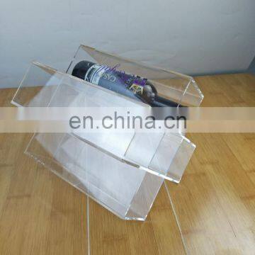 Clear Custom Acrylic Wine Bottle Holder,Store Display Racks,Vintage Lucite Wine Glass Rack