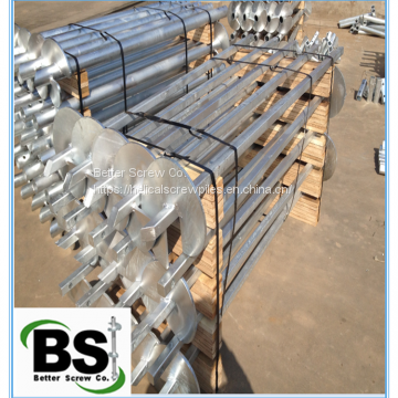 Helical screw push piers