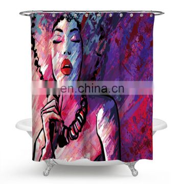 Factory Direct Sale High Quality Custom Printed African Shower Curtains polyester