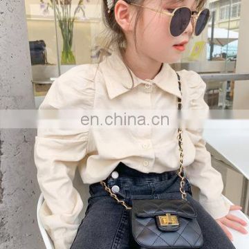 2020 autumn girls' tops European version corduroy shirt tops