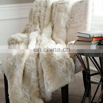 100% polyester High Quality Warm Large Fur Throw Blankets Soft Faux Fur Blanket