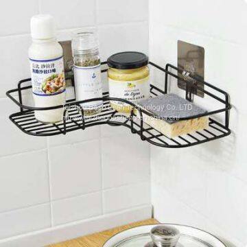 Wall Mounted No Drilling Shower Caddy Shelf for Kitchen Toilet Bathroom Corner Shelf