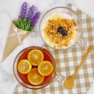 Large Capacity Coffee Mug Heat-resistant Glass Milk Mug for Tea Beverage Oats Yoghurt photo-3