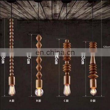 Restaurant Indoor Nordic Wooden Decorative Modern Pendant Lamp Chandelier Lighting photo-6