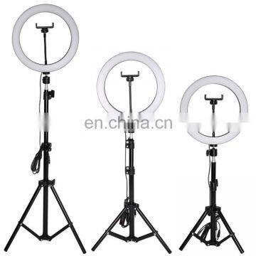 wholesale 10 inch 26cm Live photography beauty led Selfie Ring Light With Tripod Stand 160 210cm