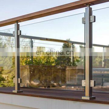 High quality modern design  frameless tempered glass interior railing decorative safety toughened glass balustrade