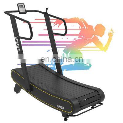 home use motorless treadmill comfortable curved manual treadmill multifunction manual walking treadmill no powered