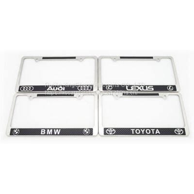 American Stainless Steel Carbon Fiber License Plate Frame U.S. Regulatory License Frame Metal Car License Plate Frame photo-2