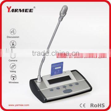 Professional wireless full functions conference system with voting device