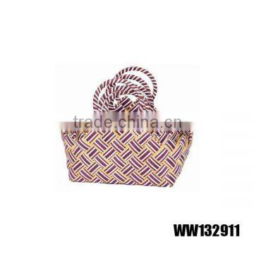 wholesale purple wicker bag