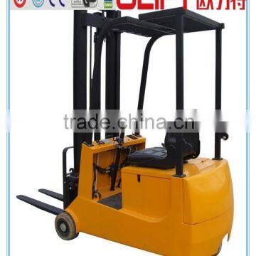 1000kg Solid tire Hydraulic Three Wheels electric forklift Truck