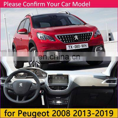 for Peugeot 2008 2013~2019 Anti-Slip Mat Dashboard Pad Sunshade Dashmat Protect Carpet Car Accessories 2014 2015 2016 2017 2018