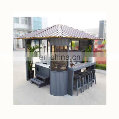 Polystyrene Bar and Stool Aluminium Structure Outdoor Spa Gazebos