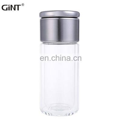 Business 450ml Double Wall High Borosilicate Glass Tea Infuser Drinking Water Bottle With Stainless Steel Strainer photo-2