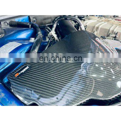 Universal Full Carbon Fiber Cold Engine Air Intake Filter Air Intake Kits Box For AUDI S5 B8 3.0T