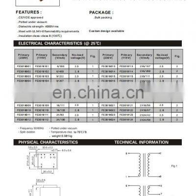 230V 2.5VA Mini PCB Mount Encapsulated Transformer photo-4