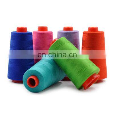 Overlock sewing machine industrial 50/2 polyester raw sewing thread for jeans