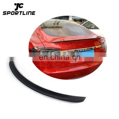 Carbon Fiber Auto Racing Rear Trunk Spoiler Wing for Tesla Model S