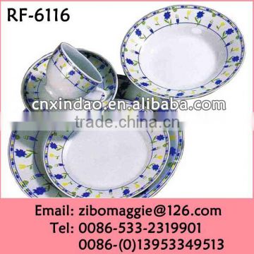 Round Sahpe Hot Sale Ceramic Daily Used Restaurant Dinnerware Set