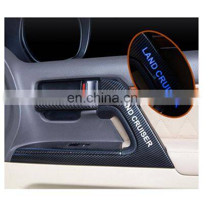 Car Interior accessories 8pcs LED carbon Door Handle interior door handle cover trim for Land Cruiser 200 conversion