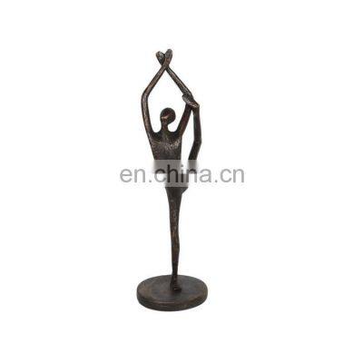 K&B abstract polyresin yoga sport statue elegant polyresin figure table decor statue