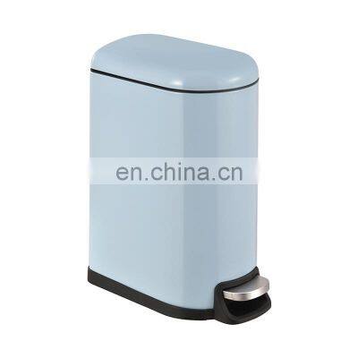 Bathroom decorative colorful painting pedal bin storage bin