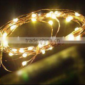 led warm white, red,yellow color copper wire lights