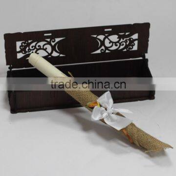 2016 Hot Sale Creative Ideal Laser Cut Wooden Box Wedding Invitation Card Quality Choice