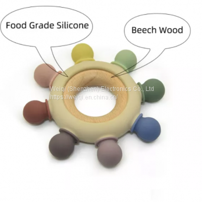 Wholesale Silicone Rudder Teether Rattle Toys By Weiqi photo-2