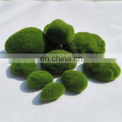 Artificial Moss Rocks Decorative Faux Green Moss Covered Stones