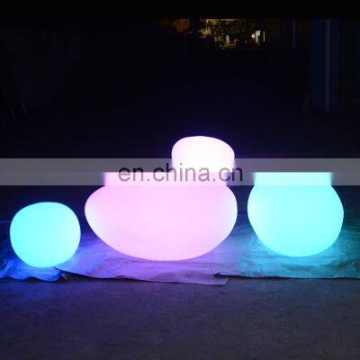 led big ball lights /waterproof float ball battery operated color changing light ball mood big plastic garden stones