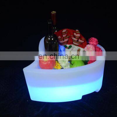 Beer Champagne Wine Portable ice bucket  KTV/ Nightclub Party rechargeable luxury plastic Modern Home LED Glowing LED Ice Bucket