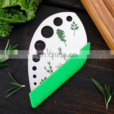 Amazon Fast Dispatch 2 in 1 Kitchen Tool Dough Cutter Scraper Stainless Steel 9 Holes Leaf Herb Stripper photo-3