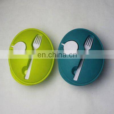 Custom Plastic Salad Container With Fork and Sauce Box photo-4