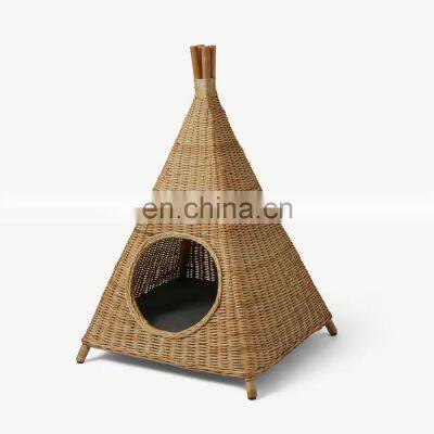 Tent For Pet Wicker Rattan Dog House pet house Cozy and portable Wholesale made in Vietnam