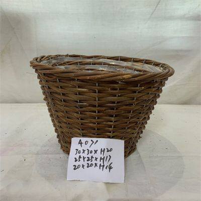 Arc Top Shape Willow Basket Wicker Craft Gift Flower Storage Baskets