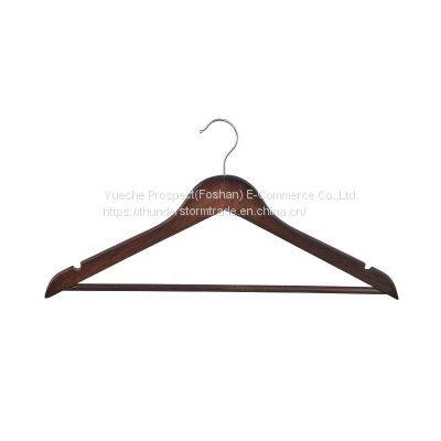 Promotion Wholesale Wooden Clothes Hangers With Bar Vintage Suit Hanger photo-2
