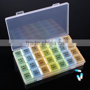 Hot sale Newest design child resistant plastic pill box