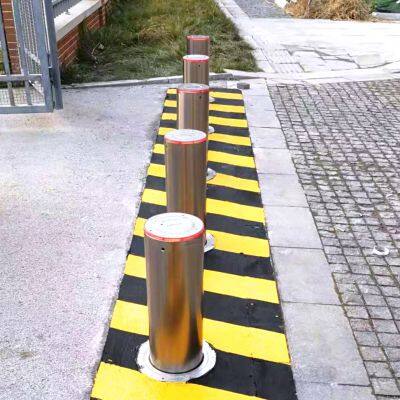 UPARK Prevent Violent Collision Automatic Telescopic Stainless Steel Bollards Battery Operated Bollard for Commercial Spaces photo-4
