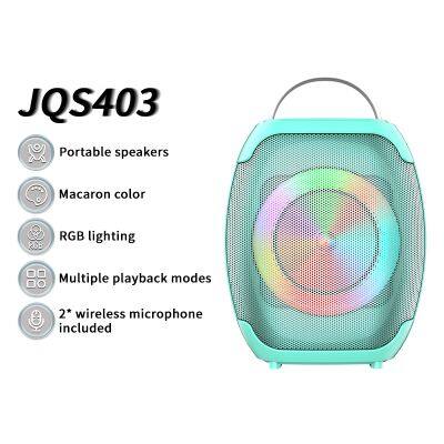 JQS403 OEM Bass Sound Portable 4-inch Speaker 8W Power Wireless Bluetooth Speaker for Outdoor