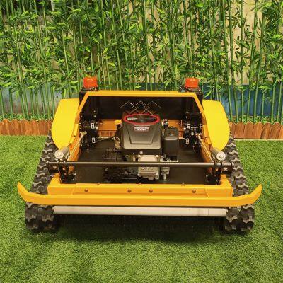 wireless crawler grass trimmer made by Vigorun Tech, Vigorun remote controlled rubber track lawn mower trimmer for sale