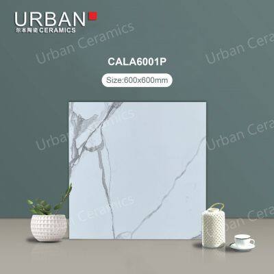 2025 New Design 600X600mm Vitrified Ceramic Glazed Polished Porcelain Marble Floor Wall Tile