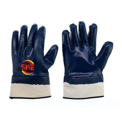 Snellsafety Jersey Liner Nitrite Safety Cuff Oil Resistant  Glove