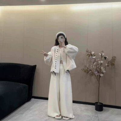 Winter new design with colorful single breasted faux mink fur jacket, short for women to look slim