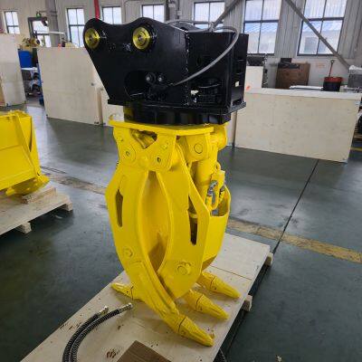 China Factory Supplying Hydraulic Log Wood Grapple Excavator Log Grab Stone Grapple Excavator Attachment photo-4