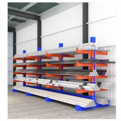 Heavy Duty Single Sided Cantilever Racking Adjustable Steel Storage Shelving for Long Pipes Lumber photo-5