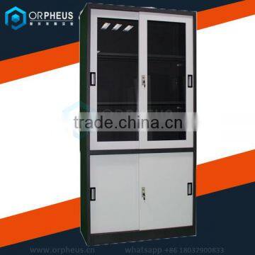 Used Office Equipment Glass Door filing cabinet OR-FCD004 Model Steel file cabinet /cupboard