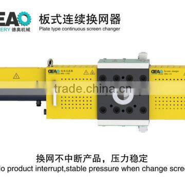 Plate type continuous screen changer