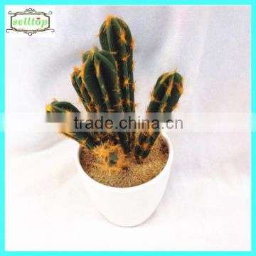 18cm high quality real touch artificial plastic mini cactus